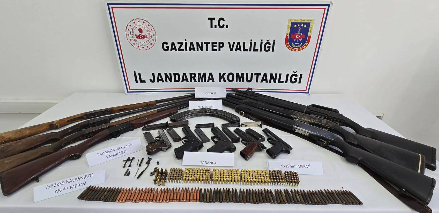 Gaziantep’te silah kaçakçılığı operasyonunda 9 şüpheli yakalandı