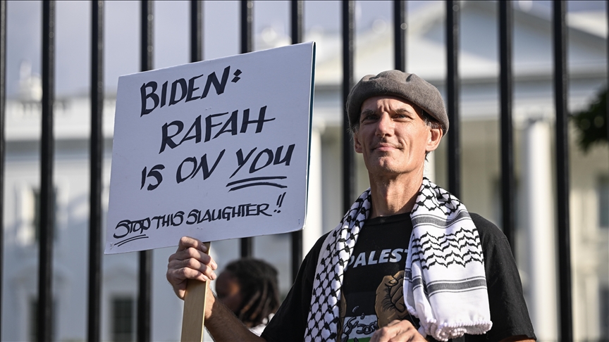 Washington’da Konferansa Katılan Biden’a Gazze Protestosu