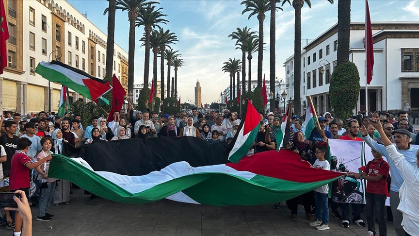 Fas’ta Gazze ile Dayanışma Gösterileri Düzenlendi
