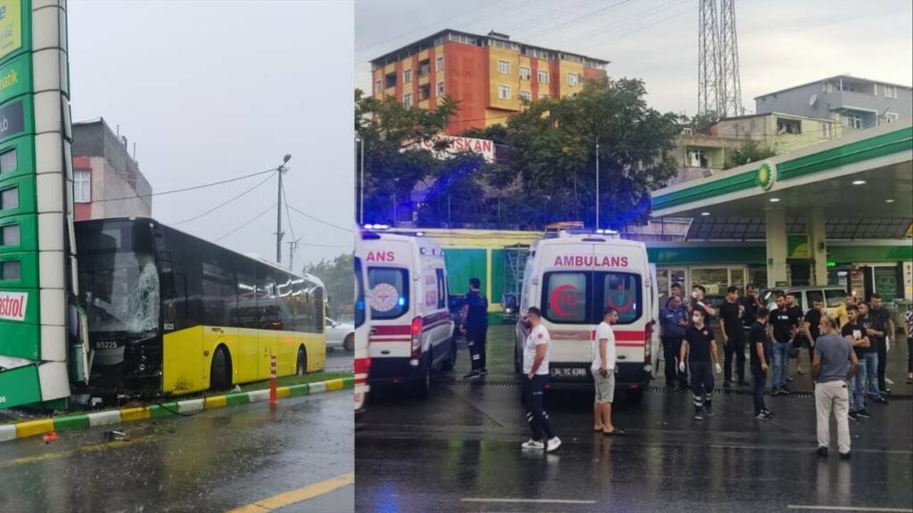 Kontrolden çıkan İETT otobüsü 3 araca çarptı: Yaralılar var