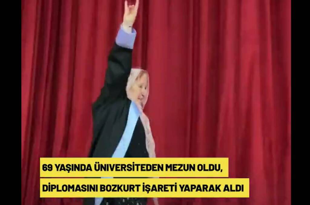 69 Yaşında Mezun Oldu Bozkurt Selamı Verdi