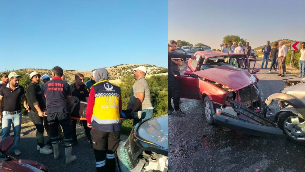  Adıyaman'ın Besni ilçesinde otomobil