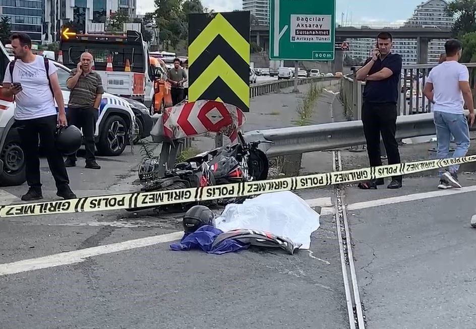 Motosikletle kaza yapan polis memuru hayatını kaybetti