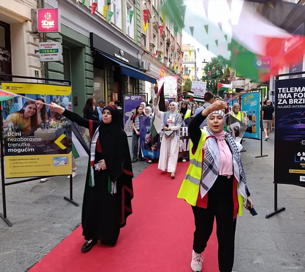 Saraybosna’da İsrail Protesto Edildi