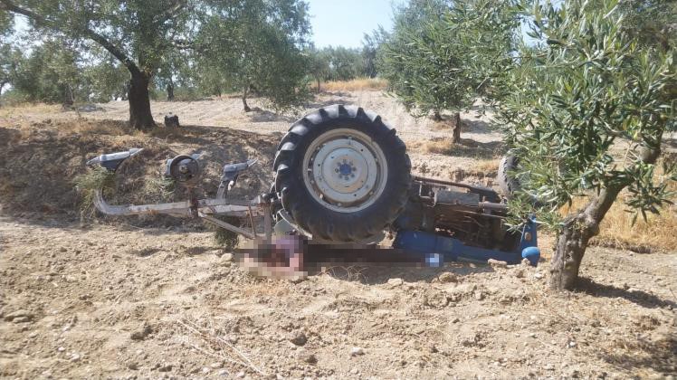 Manisa'nın Akhisar ilçesinde devrilen