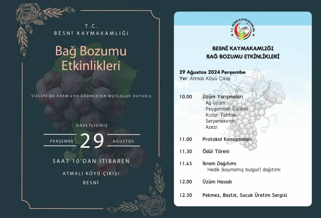 Bağ Bozumu Şenliği Başlıyor