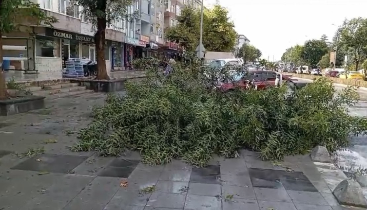 Fırtına ve dolu hayatı felç etti